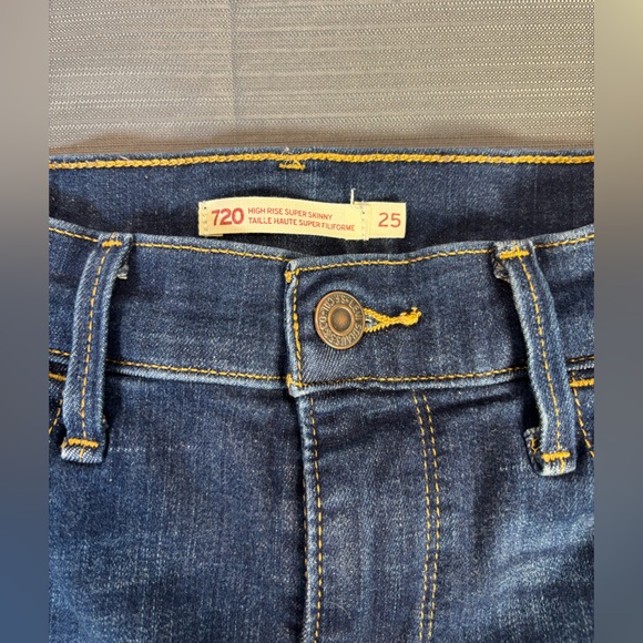 Levi’s 720 High Rise Super Skinny Jeans – W25 L32 - Picture 3 of 5